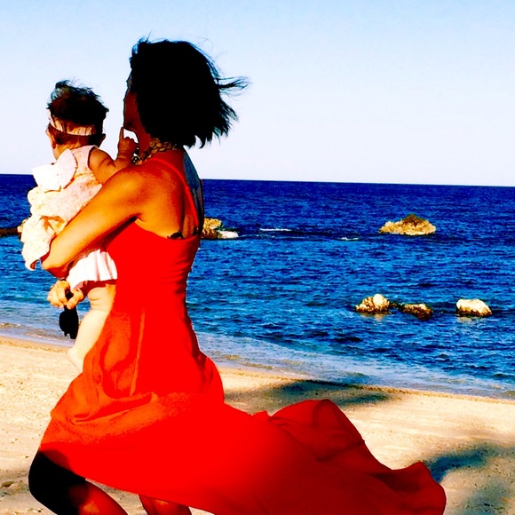 Dresses & Skirts - SUGAR LIPS Coral/ orange hi low dress